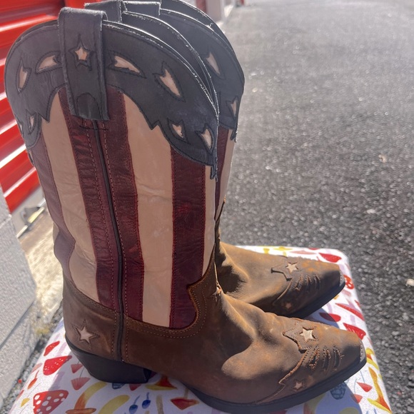 Laredo Shoes - Laredo American Flag Leather Cowboy Boots